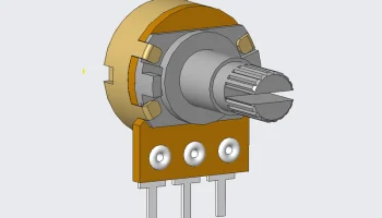 3D модель потенциометра (STP)