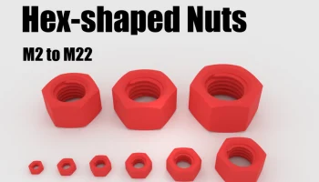 Гайки шестигранные M2 - M22 (вкл. STEP)