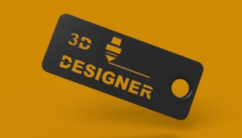 небольшой бейдж на клавишах с надписью 3D DESIGNER........