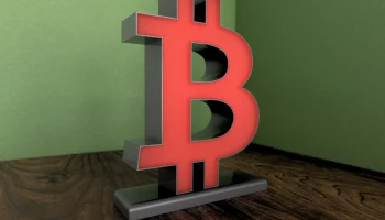 Биткойн светящийся WLED высотой 19 см............
