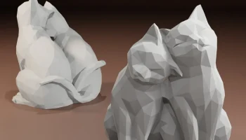 Lo Poly кошки