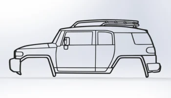 2D настенная живопись Toyota FJ Cruiser