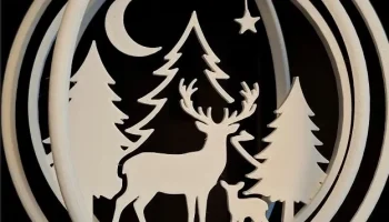 НОВОЕ вращающееся украшение для рождественской елки Winterland Deer 6, выпуск 2025 г. НОВОЕ вращающееся украшение для рождественской елки Winterland Deer 6, выпуск 2025 г.