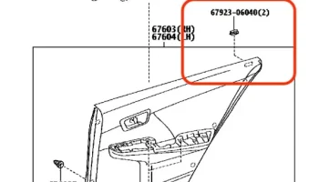 Зажим-держатель Toyota (в стиле) Camry/Aurion GSV40/GSV50...