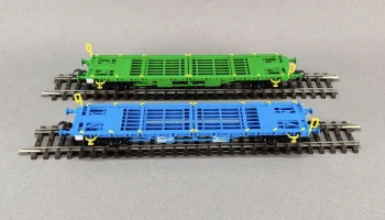 Вагон-контейнер, Green Cargo Lgns 081, в масштабе H0 (1:87)