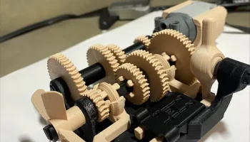4-ступенчатая механическая коробка передач с постоянным зацеплением. 100% 3D-печать! 1