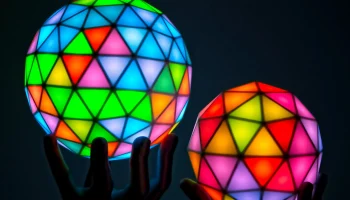 Геодезические(k) светодиодные сферы RGB