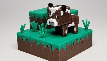 Мини-фигурка коровы в стиле Minecraft, карточка/брелок... 2