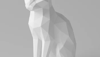 Низкополигональная кошка 1