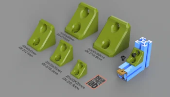 Поддерживаемый угловой кронштейн HEAVY-DUTY - профиль V/T-Sl 3