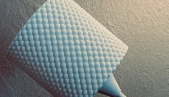 Настольная лампа Mid Century Bubble Shade с ребристым осн... 4