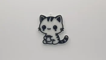 Брелок "Кошка с кофе"