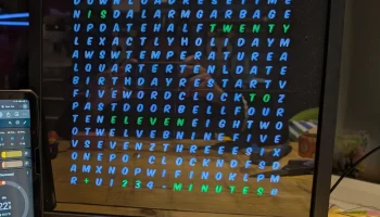 WordClock 16x16 подходит для рамки Ikea SANNAHED 35x35.....