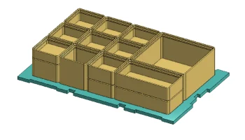 Опорная пластина Gridfinity для Bosch Sortimo L-Boxx Mini 4