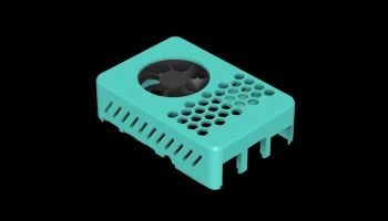 Крышка корпуса Hazi's Raspberry Pi 4 + крепление для вентиля 4