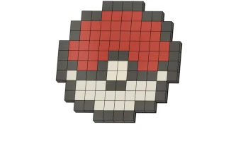 Пиксельная сетка Pokeball 2