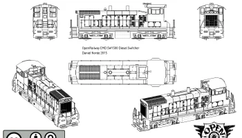 OpenRailway EMD SW1500 Локомотив 1:32 2
