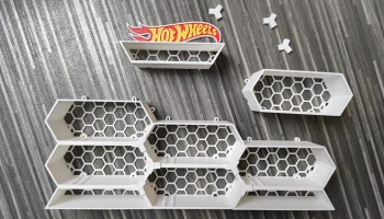 Настенный держатель для коробки Hot Wheels на стене 1:64 2