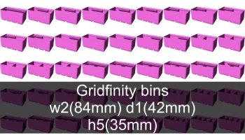 Коллекция чашек Gridfinity высотой 5 (39 мм) 5