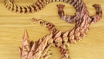 Полностью шарнирный Flexi Dragon с возможностью печати на..