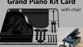 Карта Grand Piano Kit (1:24) со стулом (возможен открытый...
