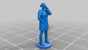 Персонализируемая женщина в пальто в масштабе 1/87 (H0) 9