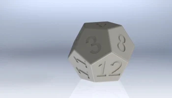 [EN] Balanced Die 12 / [FR] D&eacute; 12 &eacute;quilibr&eacute;