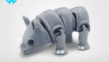 Articulated Flexi Rhino - милая игрушка, напечатанная на ... 1