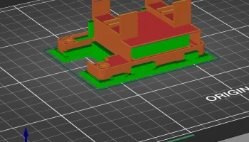 Верхний корпус с рейками для крепления Orange Pi ONE и сл... Верхний корпус с рейками для крепления Orange Pi ONE и сл...