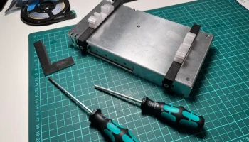 Крепление Meanwell LRS-350 + крепление на DIN-рейку........