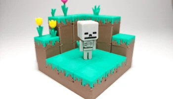 Набор мини-фигурок скелета в стиле Minecraft, карточка/бр... 3