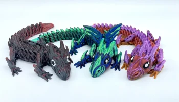 Majestic Baby Dragon - шарнирно-сочлененный - принт на ме... 2