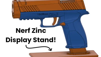 Подставка для пистолета Zinc Nerf (дизайн 118) (глупая по...