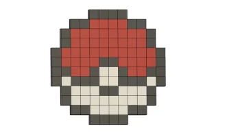 Пиксельная сетка Pokeball 1