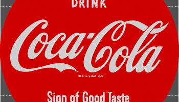 Винтажный знак кнопки Coca-Cola 2 цвета 3