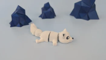 Песец - шарнирная фигурка-брелок 6