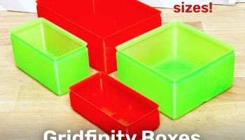 Gridfinity Box (быстрая печать, облегченная версия, меньш...