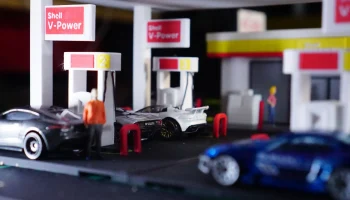 Набор моделей заправочной станции Shell - диорама в масшт... 4