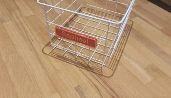 Дизайн вывески/таблички с именем для проволочных корзин...