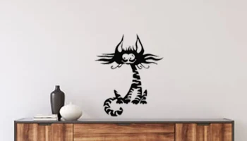 Сумасшедший Кот Настенное Искусство...
