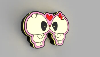 Panda Love Lightbox - Подарочная лампа ко Дню святого Вал.. 3