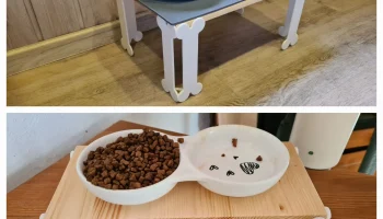 Подставка для миски для собаки (кость) и подставка для ми...