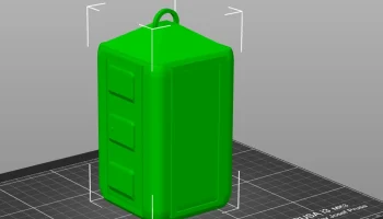 Переносной туалет RC Worksite для диорамы 1/16, 1/14, 1/12,  1