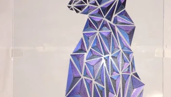 Геометрическое низкополигональное настенное искусство с и... 2