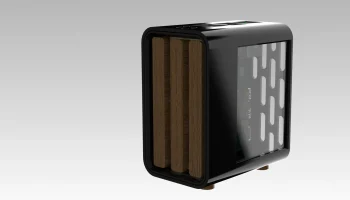 Крошечный корпус для ПК Raspberry Pi 5 с деревянной передней панелью Крошечный корпус для ПК Raspberry Pi 5 с деревянной передней панелью