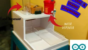 Автоматическая кормушка для еды и диспенсер для воды Ardu...
