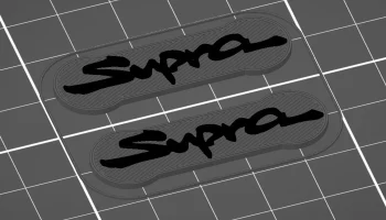 Табличка с именем Toyota Supra для мотоциклетной роликово...