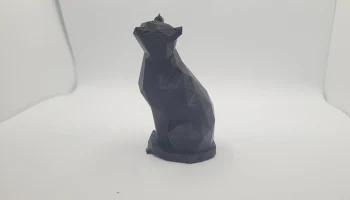 Сидящий низкополигональный кот - ремикс...