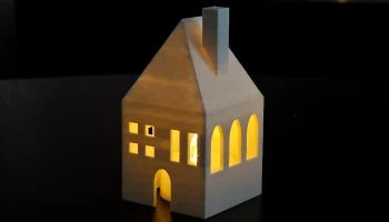 Weihnachtshaus LED Teelicht Tiny House Свеча 1