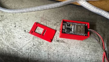 Коробка ESP32 с крышкой и вырезом для заглушки ствола......